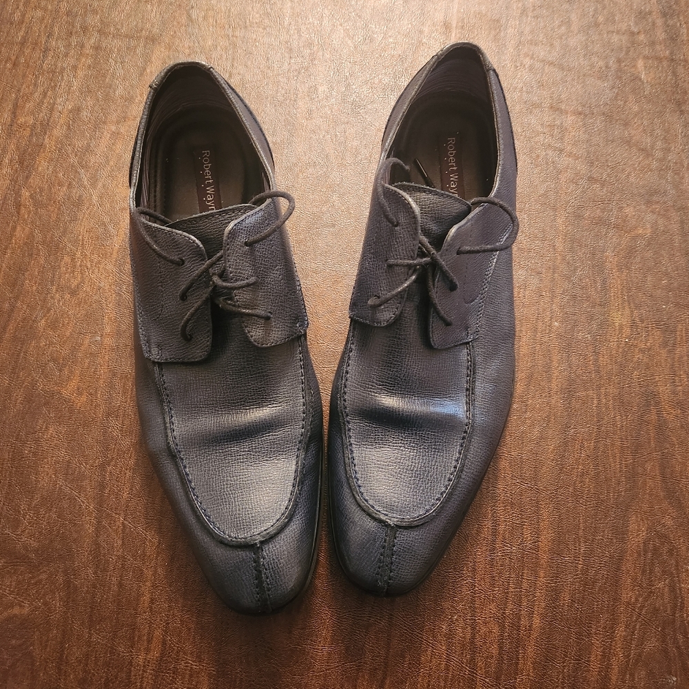 Robert Wayne Oxfords Black Leather Size 13
